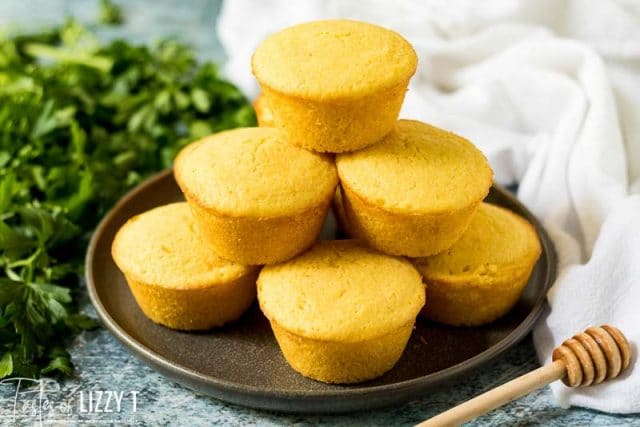 stack of cornbread muffins