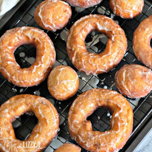 stack of amish glazed donuts