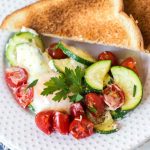 Breakfast Egg Bake on a plate with toast