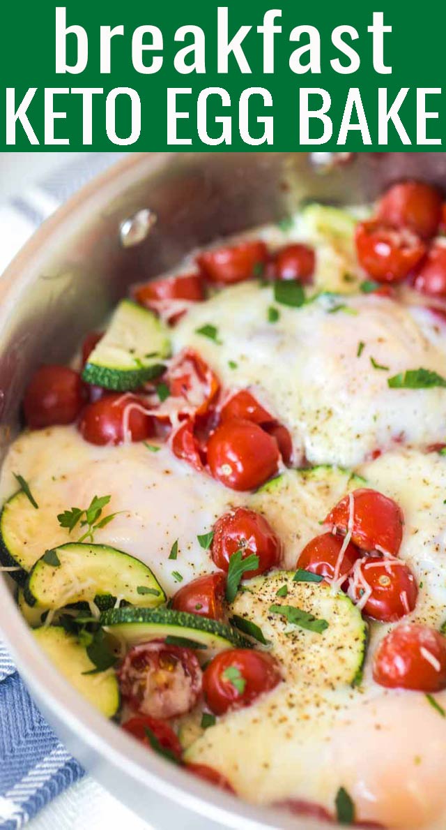 You can have a healthy, low carb breakfast in under 20 minutes! This one-skillet tomato and zucchini breakfast egg bake is an easy way to start your day right. via @tastesoflizzyt