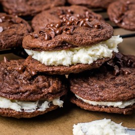 3 brownie cookie sandwiches