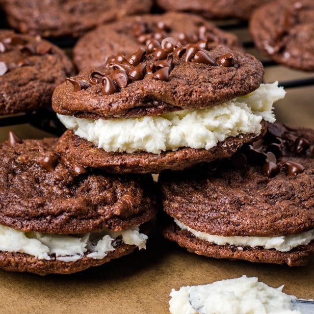 3 brownie cookie sandwiches