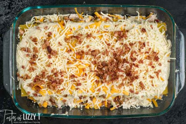 unbaked white chicken lasagna
