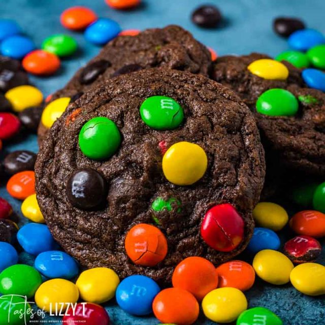 double chocolate m&m cookies