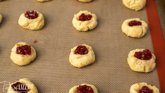 unbaked thumbprint cookies