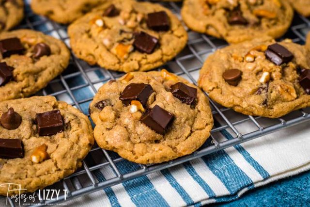 cookies on a wire rack