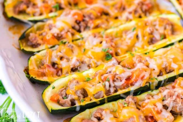 sausage stuffed zucchini boats