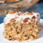 piece of carrot cake on a plate