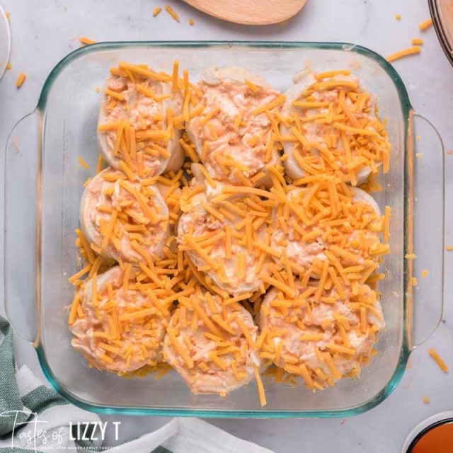 unbaked buffalo chicken pinwheels with cheese