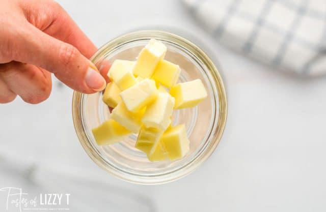 bowl of butter cubes