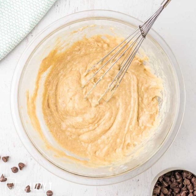 coffee cake donut batter in a bowl