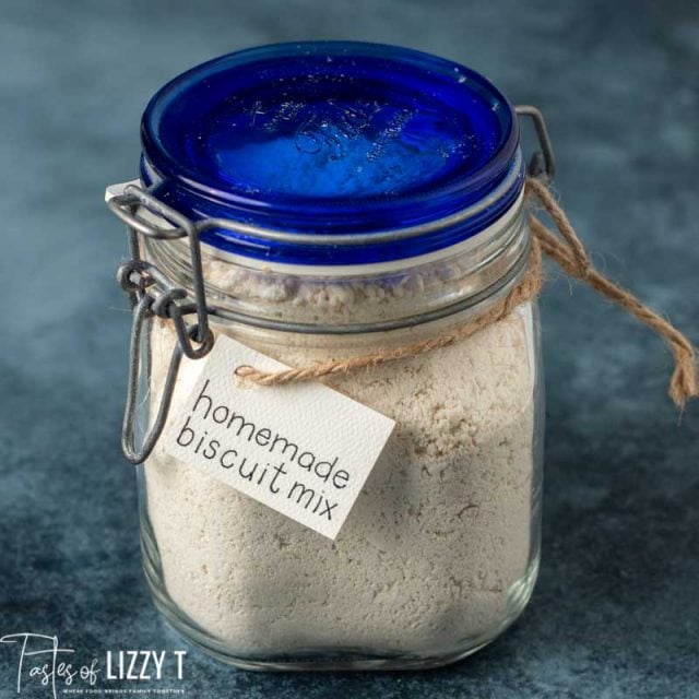 homemade biscuit mix in a sealed jar