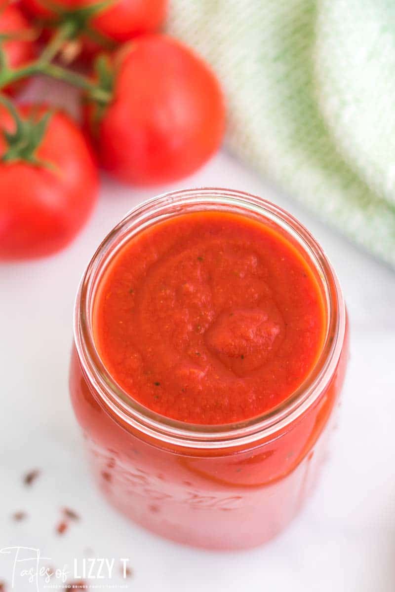 pizza sauce in a jar