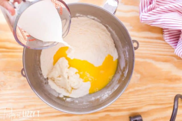 wet ingredients for japanese milk bread