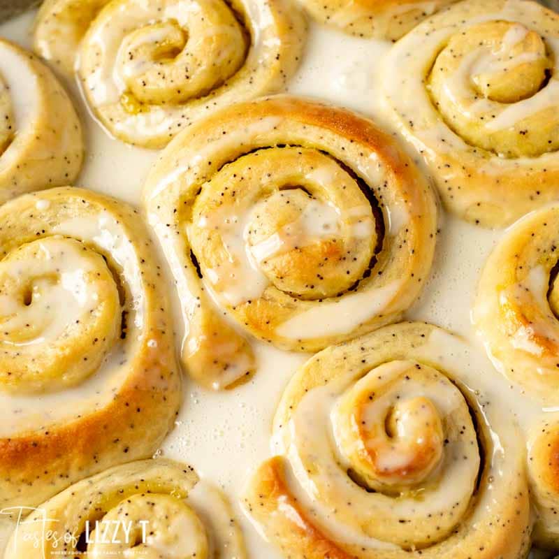 Lemon Poppy Seed Sweet Rolls Tastes of Lizzy T