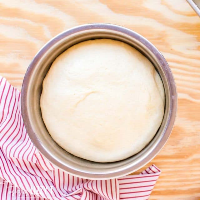 milk bread dough risen