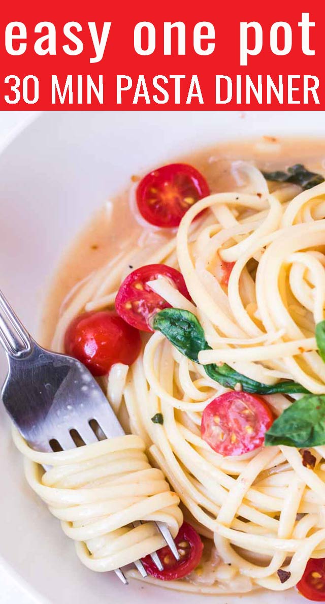 One Pot Pasta Dinner in 20 Minutes | Tastes of Lizzy T