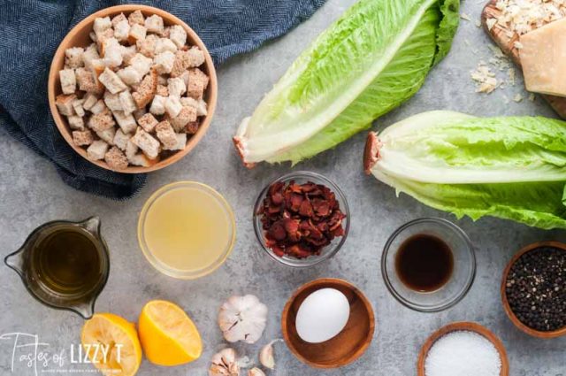 ingredients for caesar salad