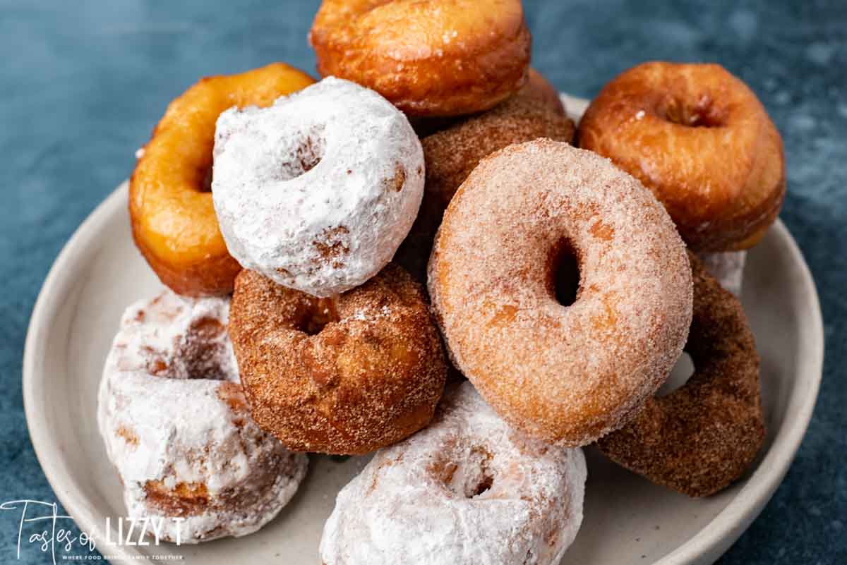 plate full of donuts