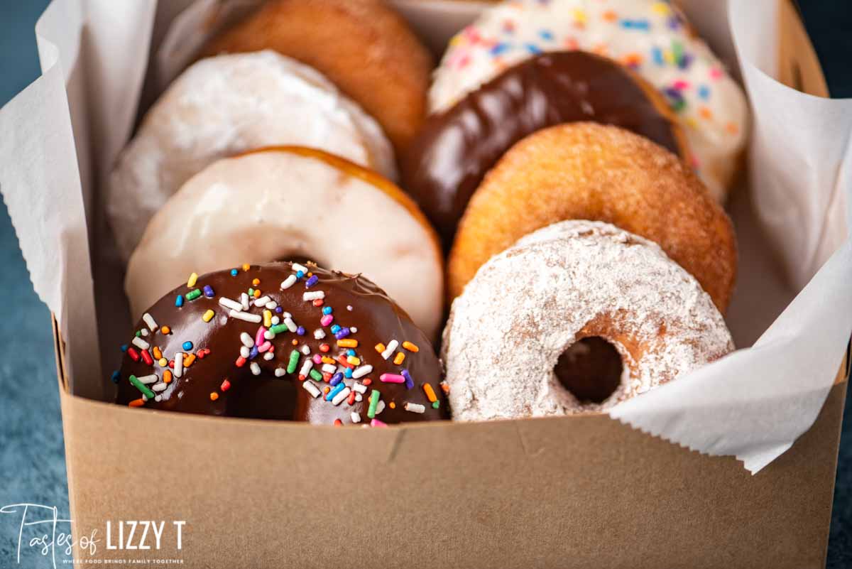 box of 8 donuts