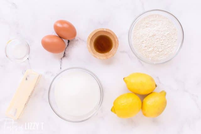 ingredients for lemon bars