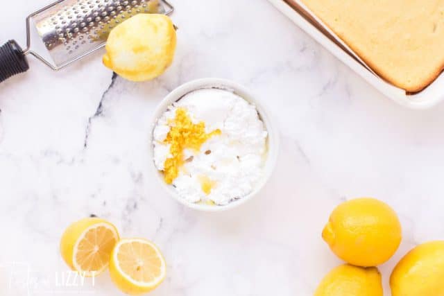 ingredients for a lemon glaze