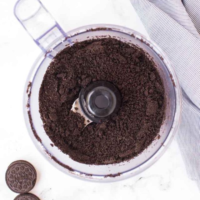 crushed oreos in food processor