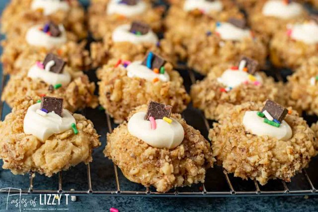 cookies on a wire rack