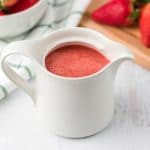 jar of strawberry sauce