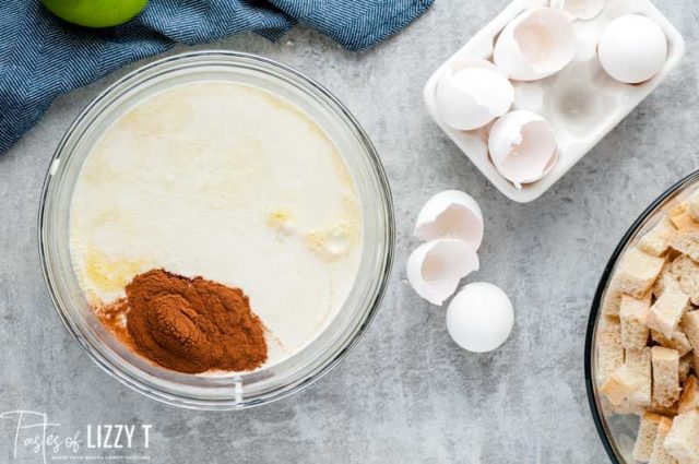 egg mixture for bread pudding