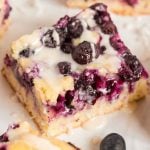 blueberry bar with sweet glaze