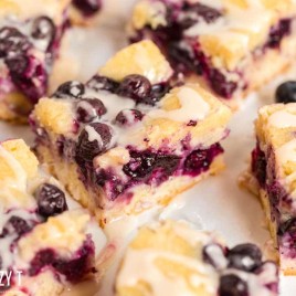 blueberry coconut bars with glaze