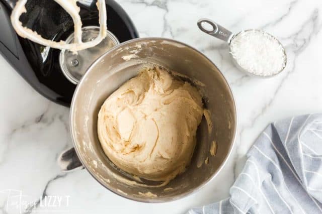 batter in a mixing bowl