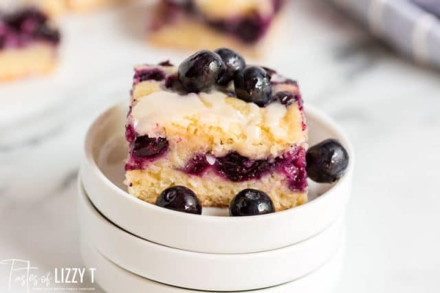 blueberry bar on a plate