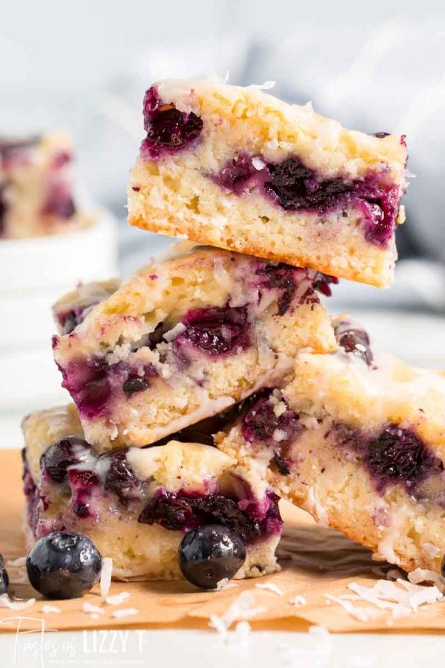 stack of blueberry bars