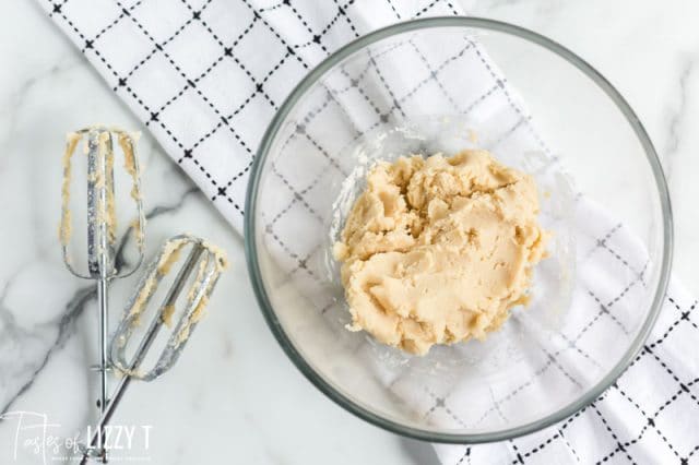 cookie batter in a bowl