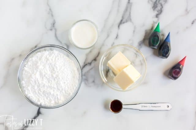 ingredients for cookie sandwiches