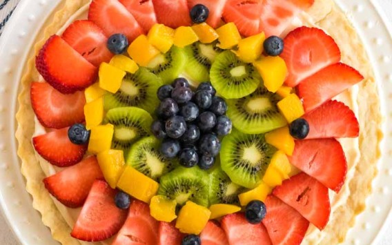 overhead view of Fresh Fruit Tart