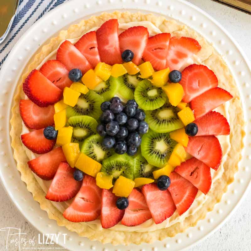 overhead view of Fresh Fruit Tart