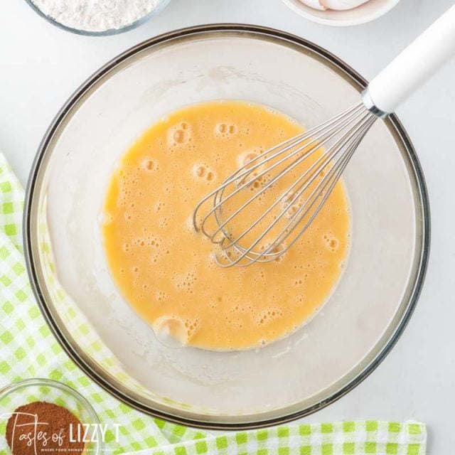 eggs whisked in a bowl