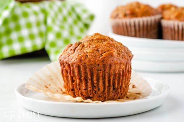 morning glory muffins on a plate