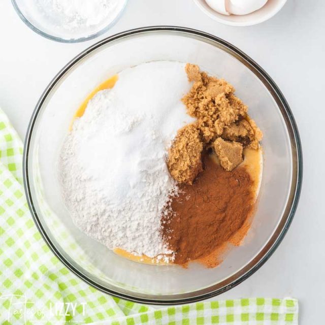 ingredients for morning glory muffins in a bowl