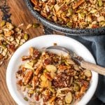 granola in a cereal bowl