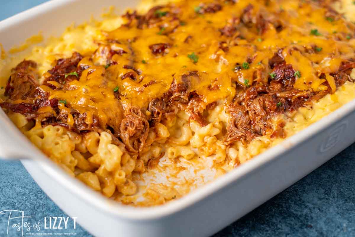 Pulled Pork Mac And Cheese Recipe Tastes Of Lizzy T