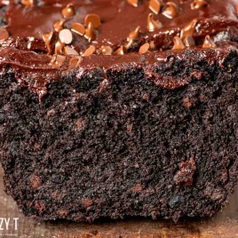 slice of chocolate banana bread