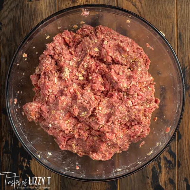 meatloaf mix in bowl