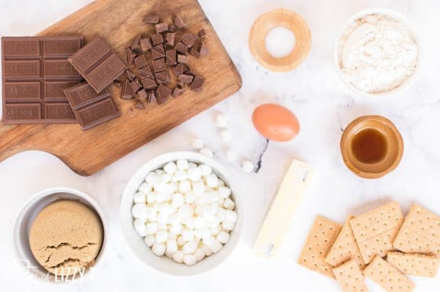 ingredients for S'mores Bars