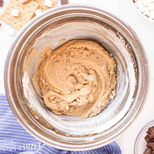 cookie batter in a bowl