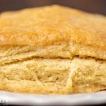 flaky sourdough biscuits on a plate