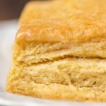 flaky sourdough biscuit on a plate